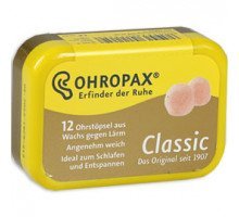 Беруши немецкие для сна Оhropax (Оропакс)  Classic 12 штук восковые (6 пар) 